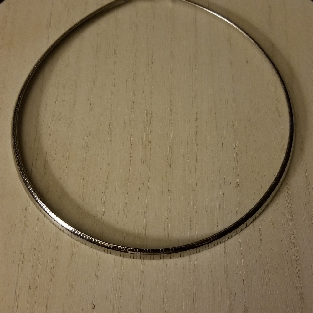 Stainless Steel Flat Omega Necklace